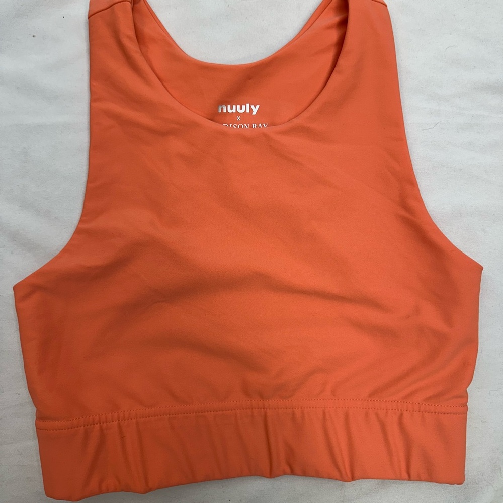 Nuuly X Addison Bay Orange High-Neck Sports Bra XS